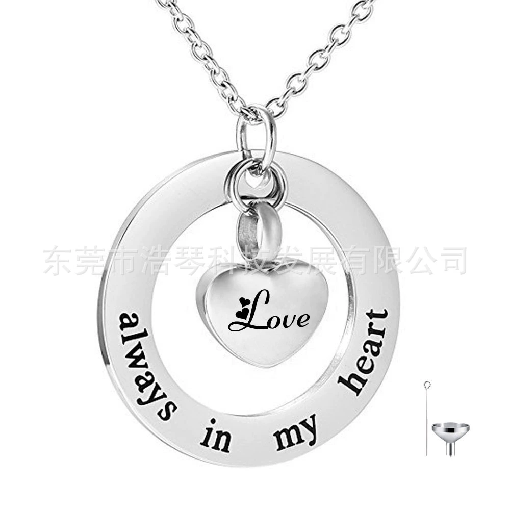 Внешняя торговля горячей продажи ювелирных памятных животных пепел ожерелье открытый в форме сердца cinerary шкатулка кулон персонализированные флакон духов