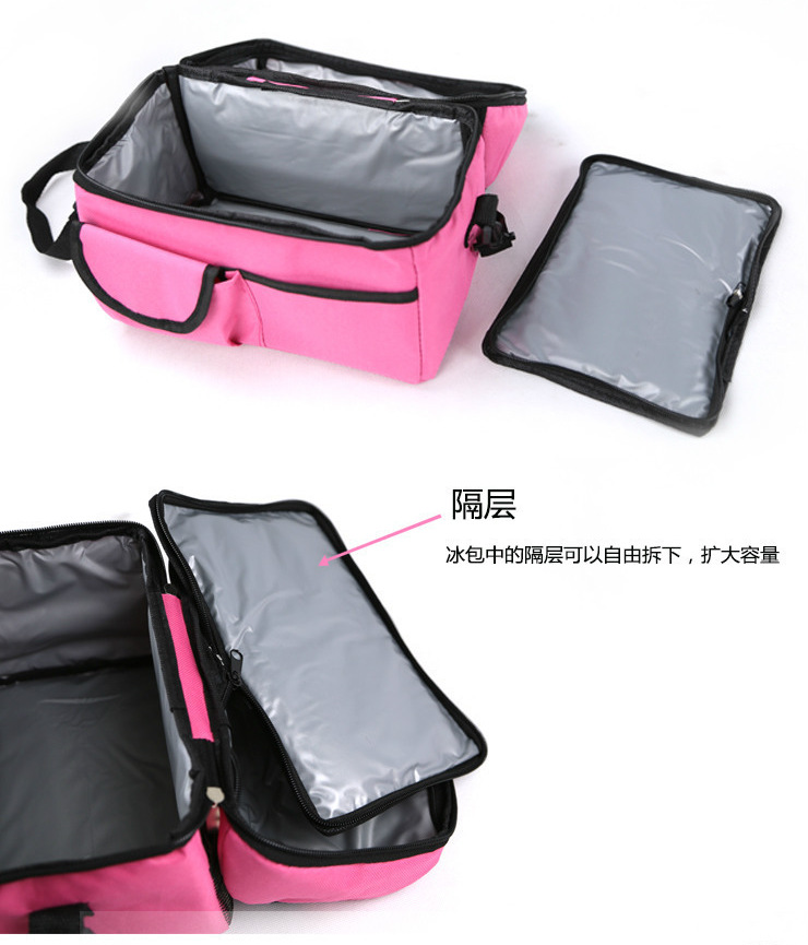 400g Weight Red, Yellow, Black Color Thickened Double-layer Zipper Large Picnic Bag Wholesale Nihaojewelry 5