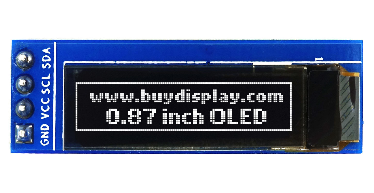 I2C White 0.87 inch OLED Displ