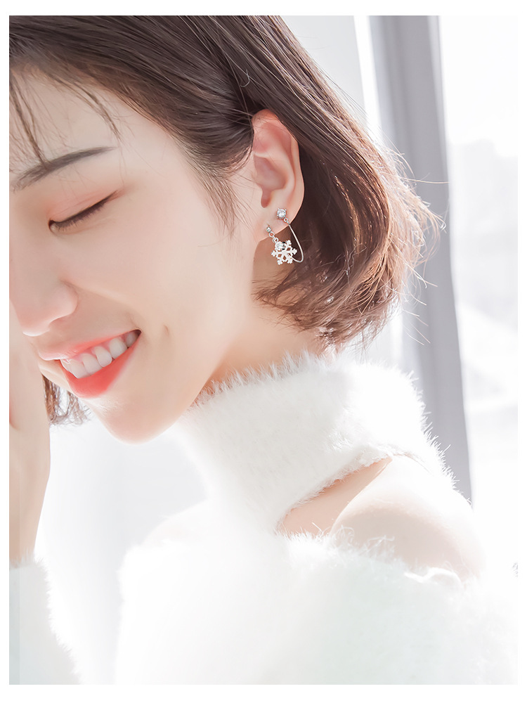 Snowflake Double Ear Studs