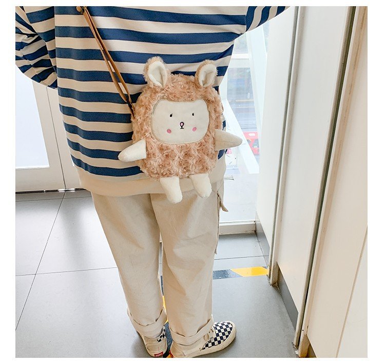 Teddy Soft Cute Little Sheep Shoulder Bag Cute Cartoon Girl Mobile Phone Bag display picture 16