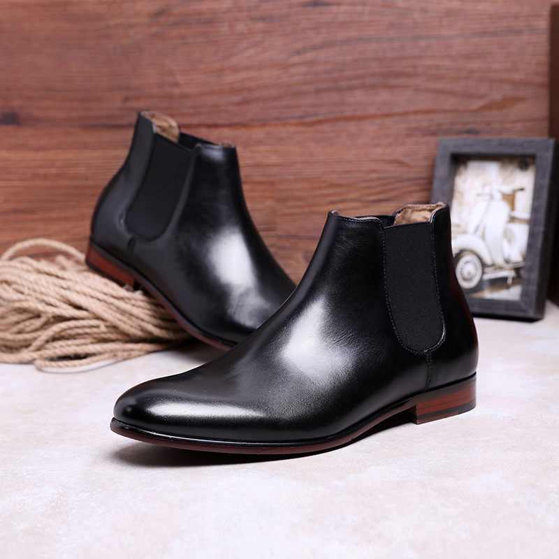 Men's Chelsea boots, leather boots 2019 new trend boots