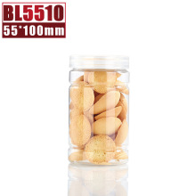 厂家批发 BL5510 透明塑料瓶 食品包装密封罐子 PET花茶玛卡桶