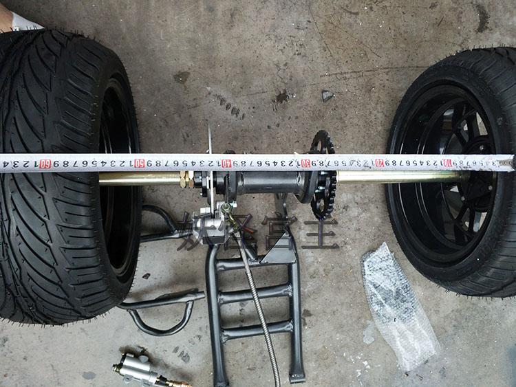 ATV accessories two-wheel modified three-wheel motorcycle rear axle suspension 12-inch blade aluminum wheel thickened vacuum tire