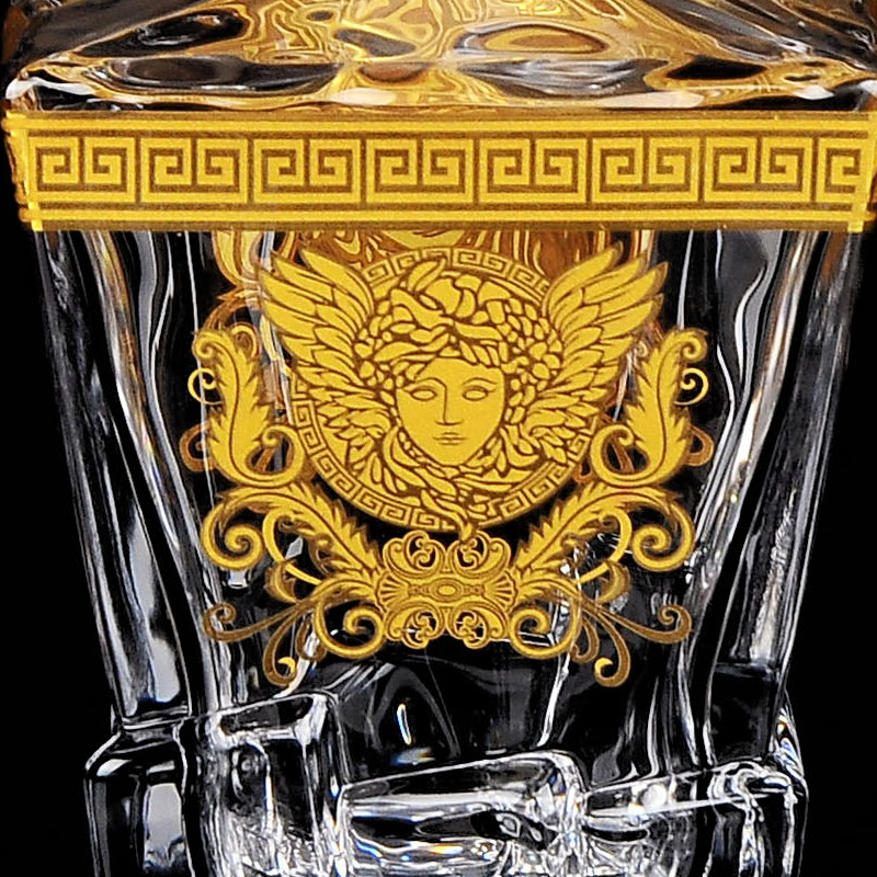 创意威士忌鸡尾酒加厚水晶玻璃xo洋酒瓶水晶玻璃酒樽磨砂口酒瓶塞