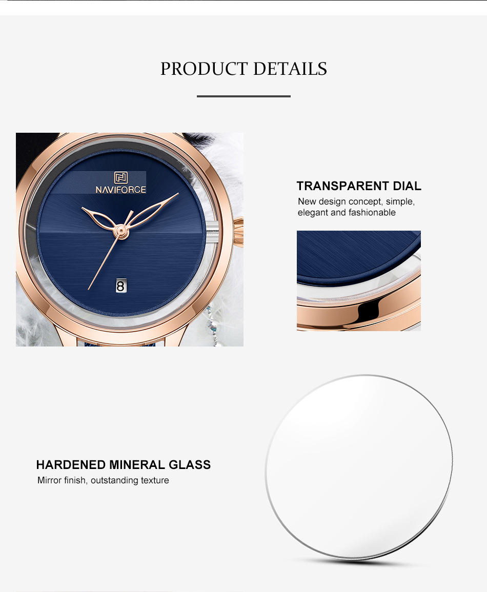 Women's Quartz Watch Mesh Band Calendar Waterproof Fashion Design_voghion.com