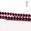 Natural water, crystal, burgundy beads pomegranate, accessory