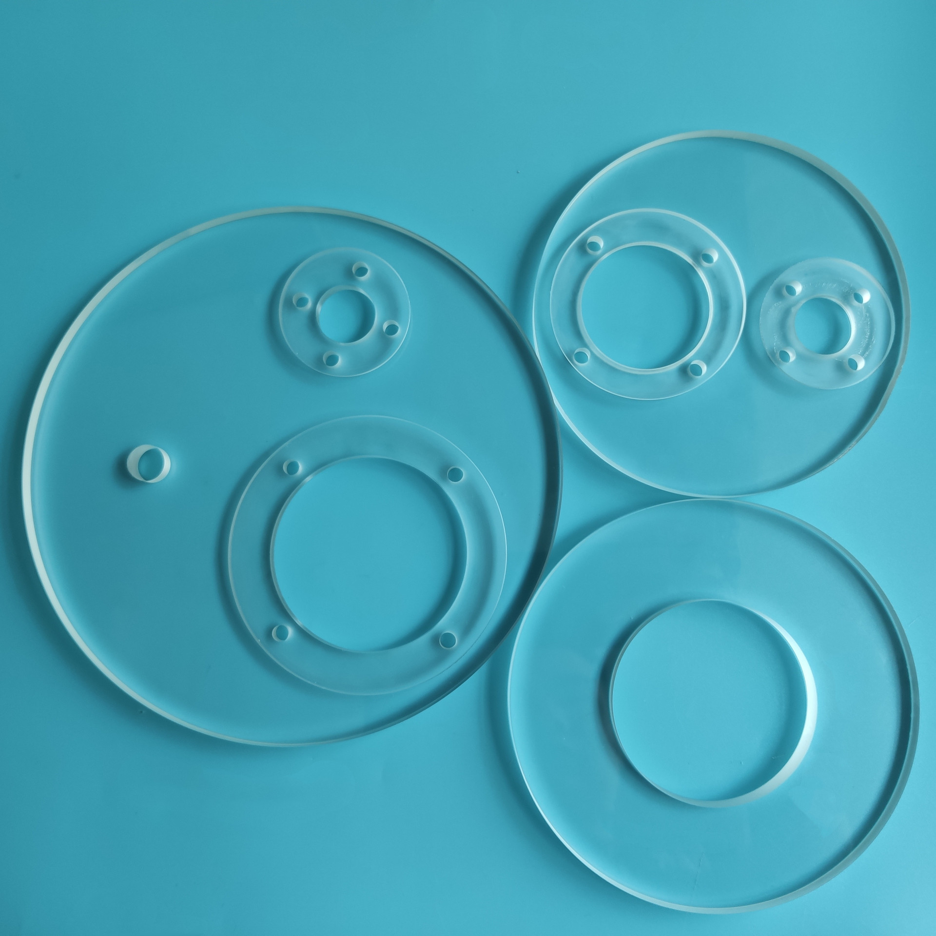 东莞工厂10mm高硼硅玻璃精雕机精密磨边 台阶孔滑面  公差要求高