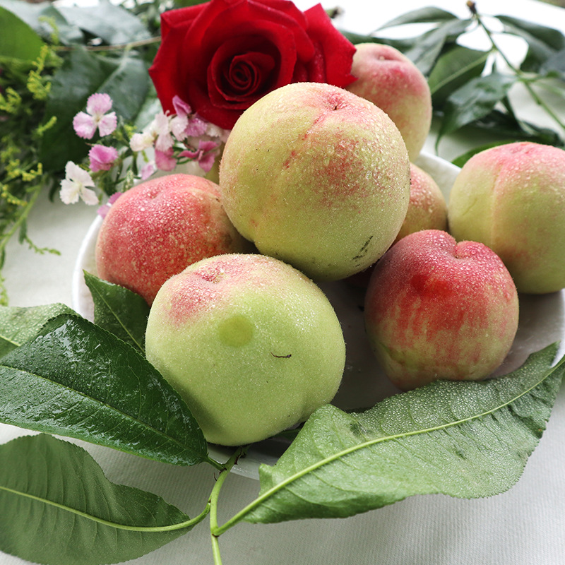 春雪蜜桃新鲜应季水果现摘2斤整箱毛桃一件代发农家果园脆桃多汁|ms