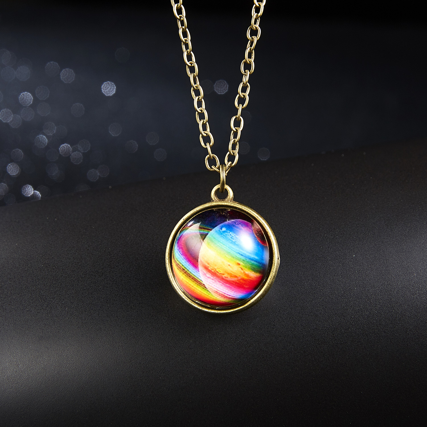 1 Piece Quantity Vintage Style Constellation Alloy Glass Plating Unisex Pendant Necklace