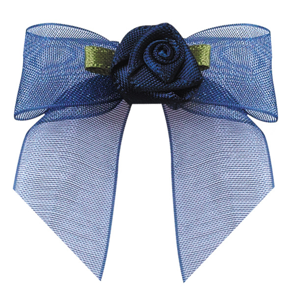 Yao Ming hecho a mano cinta arco regalo caja de joyería arco terminado ropa horquilla decoración estante de tres puntos nudo