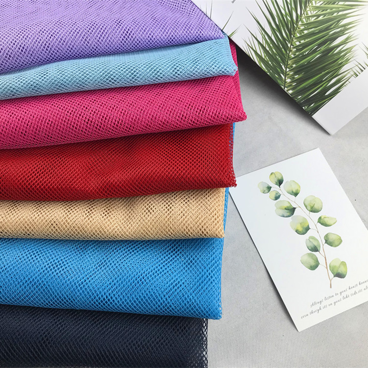 加工菱形网眼布 涤纶经编厂家现货直销  箱包网布 四角硬网