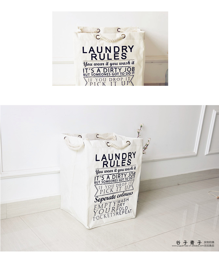 Simple Letter Printing Portable Kitchen Bathroom Household Storage Bag Wholesale Nihaojewelry display picture 7