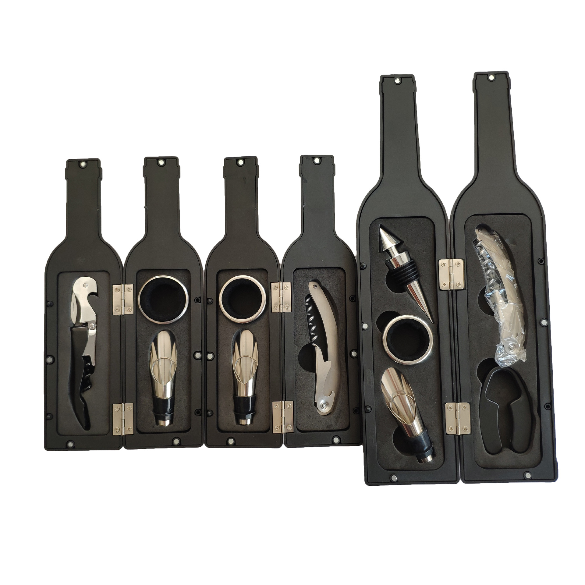 现货批发 塑料红酒开瓶器套装 红酒酒具五件套 葡萄酒创意开瓶器|ms