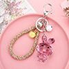 Acrylic glossy crystal, rabbit, creative keychain, school bag with accessories for elementary school students, pack, decorations