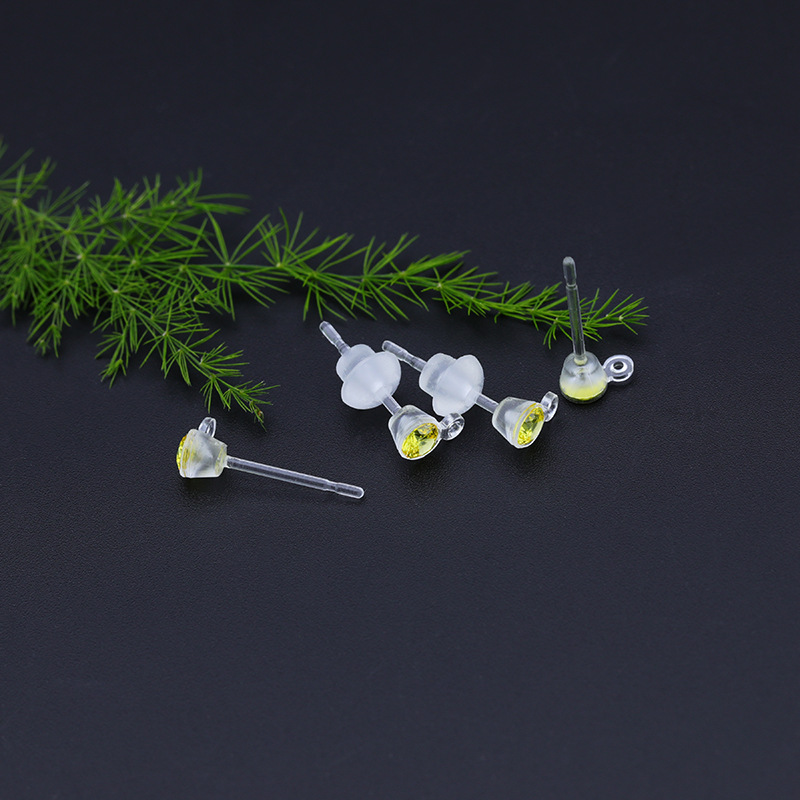 Bringing drilling cup earrings/yellow (including mushroom ear block)