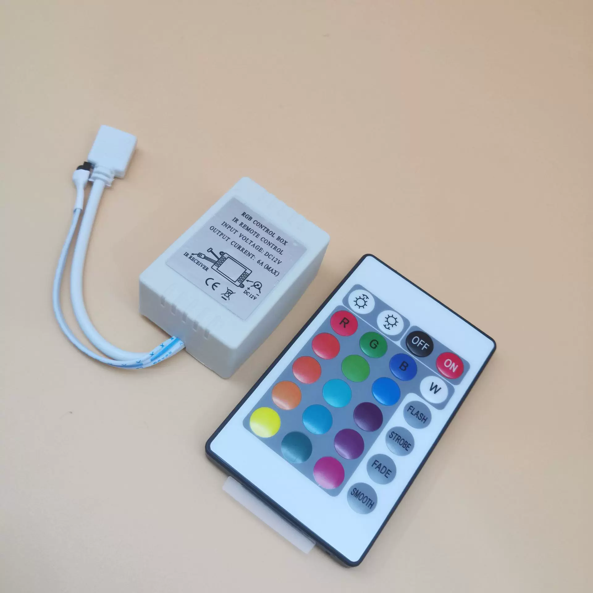 24键红外全彩控制器LED多功能调色RGB控制器灯条灯带控制器爆款
