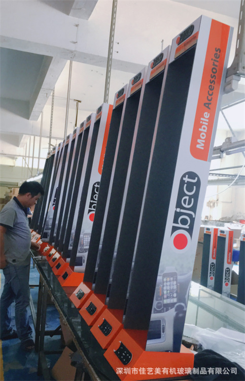 加工亚克力挂式USB头数据线展示架定制大展示架展示各电子产品