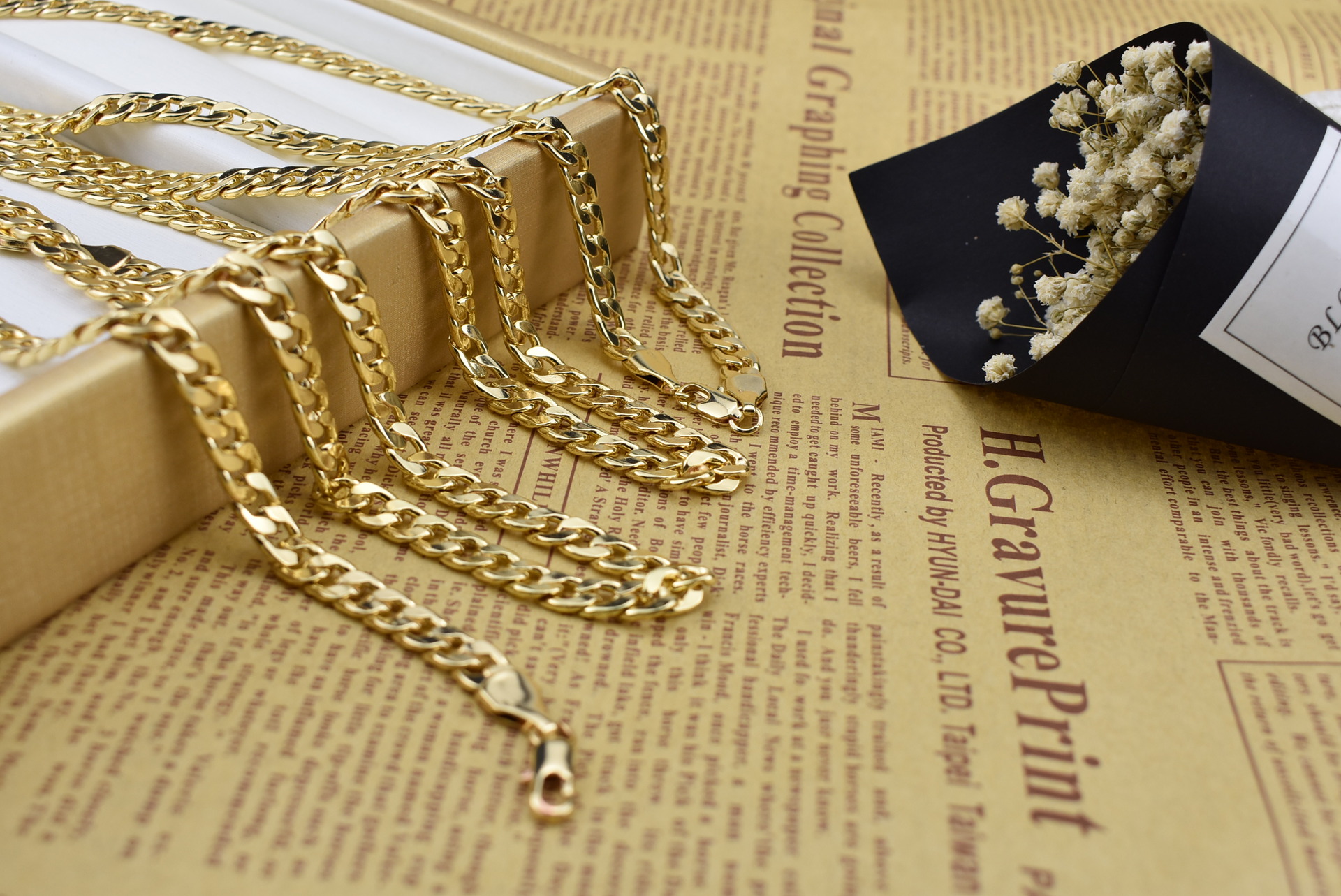 Jewelry 6MM side new K-gold plated necklace, full size_voghion.com