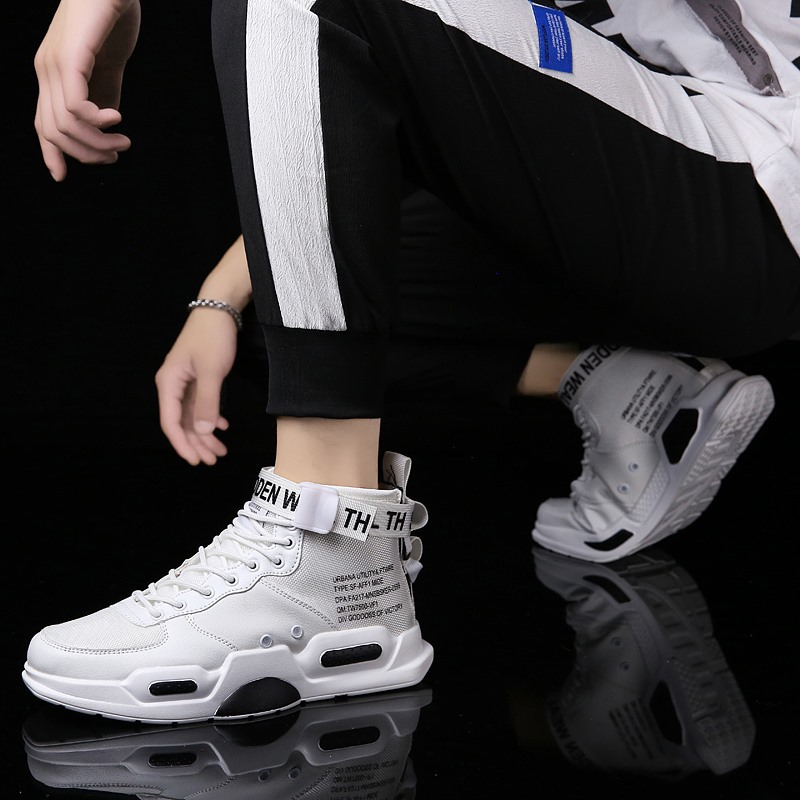 2020秋季男装鞋空军一号帆布板鞋高帮情侣运动鞋休闲 潮流男鞋|ru