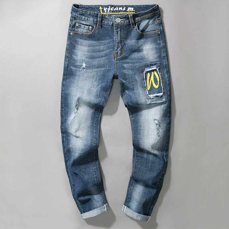 Осенние эластичные черные джинсы в тренде, 2019 год, slim fit, Альiexpress