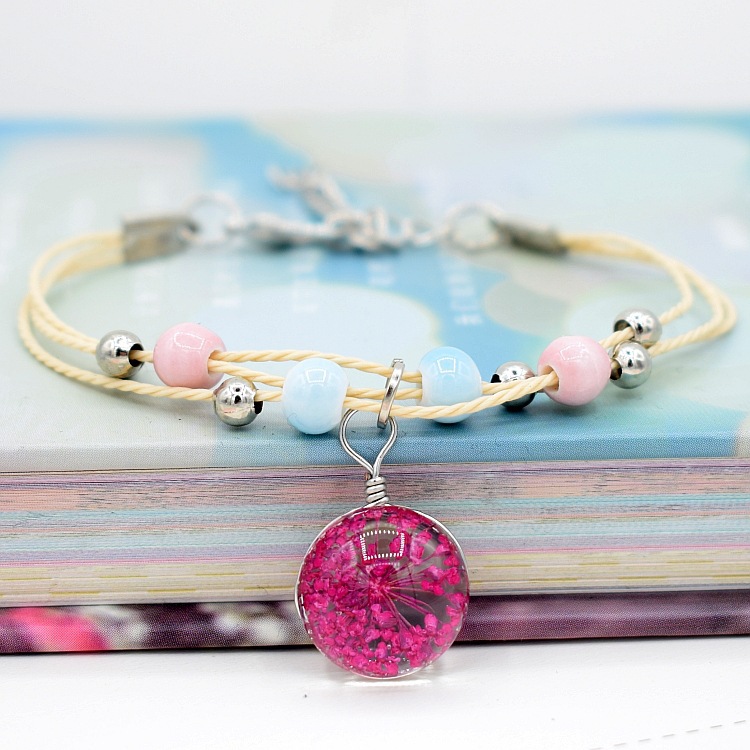 Bracelet en Perles en céramique Boule de verre alliage - Ref 3446560 Image 3