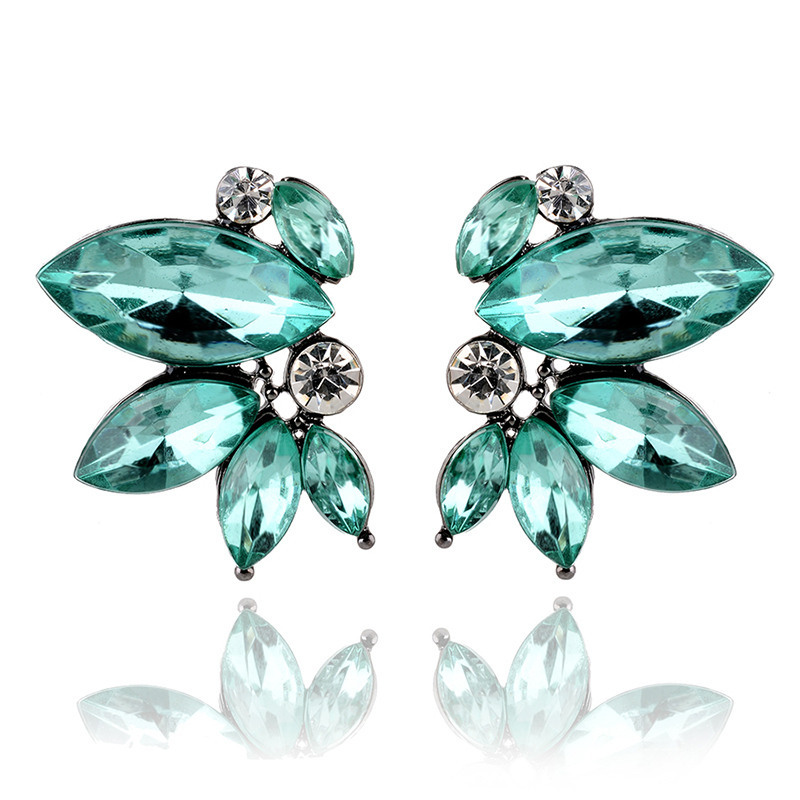 Butterfly Pattern 1 Pair Fashion Butterfly Alloy Plating Artificial Crystal Women's Drop Earrings