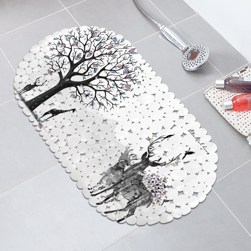 Nordic color sólido baño bañera Mat impresión antideslizante alfombra de baño antideslizante estera de ducha de PVC alfombra de baño taza de succión estera