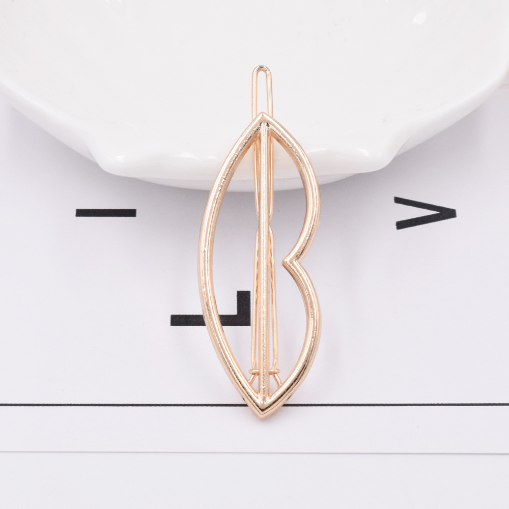 Hot Sale Geometric Metal Hairpin Side Clip Ponytail Triangle Circle Cat Hairpin Wholesale display picture 5
