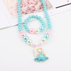 Children's hair accessory, jewelry, necklace from pearl, cartoon bracelet, pony, unicorn, wholesale