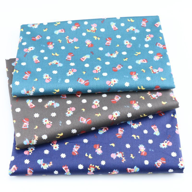 纯棉小碎花布 卡通美少女印花面料 家纺四件套被套抱枕全棉斜纹布