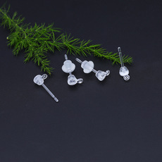 Korean version of the new resin ear pins with hanging bowl cups inlaid with colored zircons, simple, environmentally friendly, anti-allergic earrings, jewelry accessories