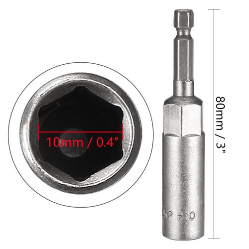 Deepen the sleeve pneumatic bit bit electric drill pneumatic electric screw electromechanical bit screw nut sleeve deepen 35mm