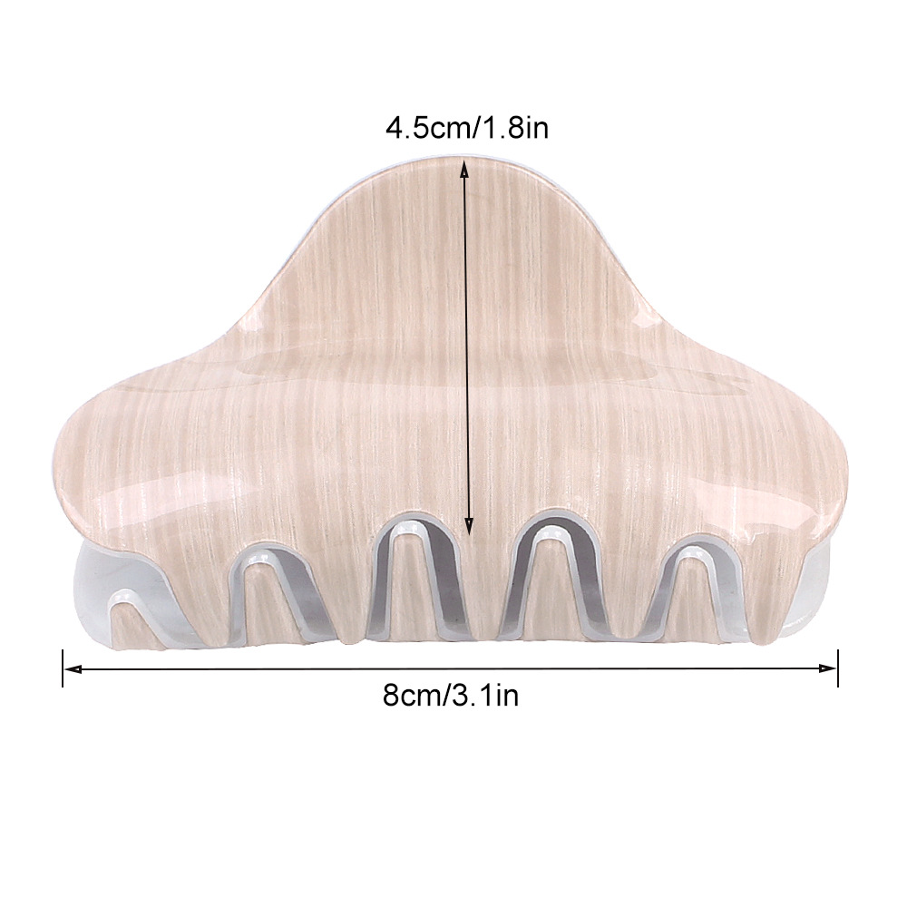 Korean Marble Retro Medium Plate Hair Clip Grasp Wood Grain Acrylic Cheap Hair Accessories Wholesale display picture 1