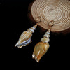 Natural shell Conch earrings Phnom Penh Conch jewelry accessories European and American exaggerated conch earrings