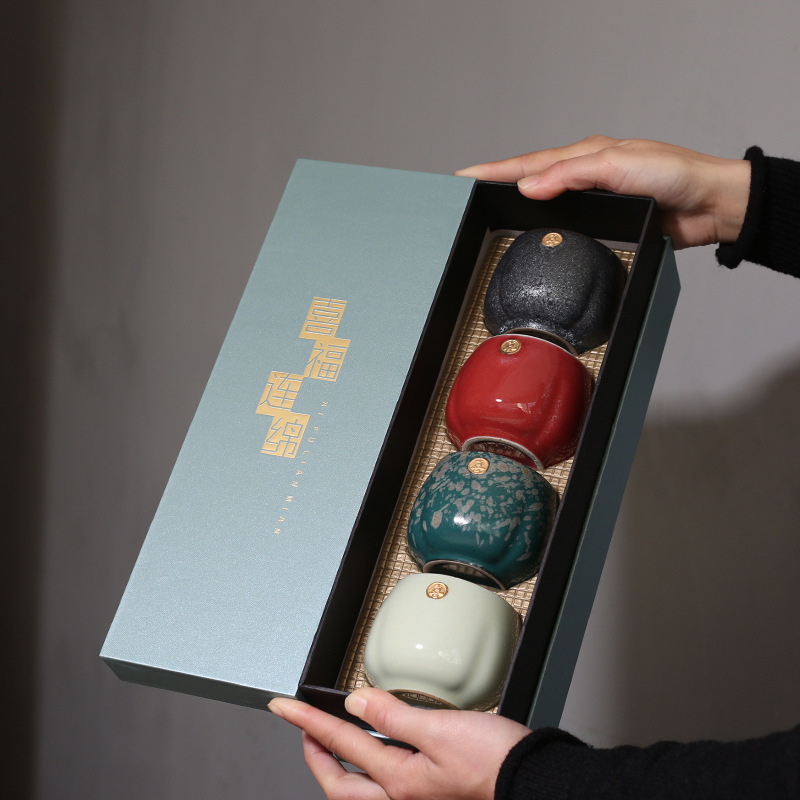 Vintage Kiln-style Stoneware Master Cup Simple Rustic Tea Tasting Cup Kung Fu Tea Set Tea Cup Set