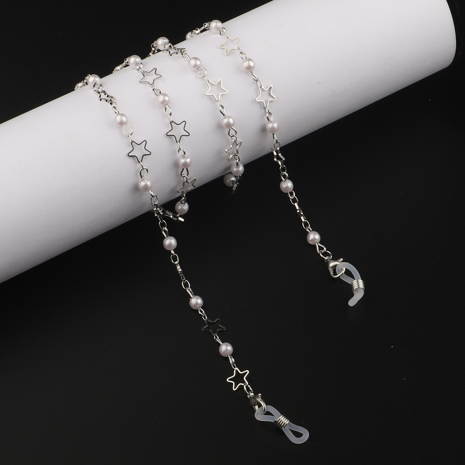 20g Weight Metal Material Gold, Silver Color Fashion Simple Pearl Star Glasses Chain 9