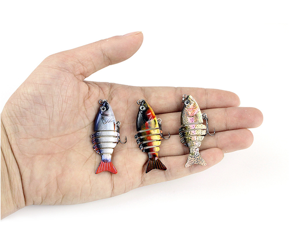 Shallow Diving Hard Swimbaits 50mm 3g Jointed Swimbait Fresh Water Bass Swimbait Tackle Gear