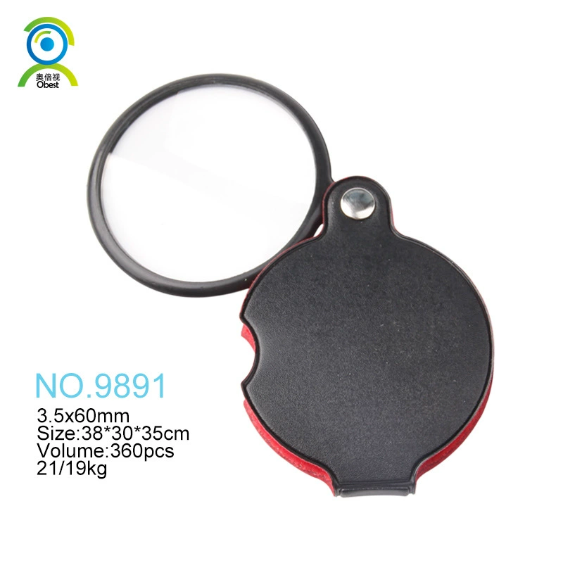 Фабрика прямой мини кожаный складной кожаный чехол регулируемая ручка увеличительное стекло в карманном стиле рекламные подарки для электронной коммерции