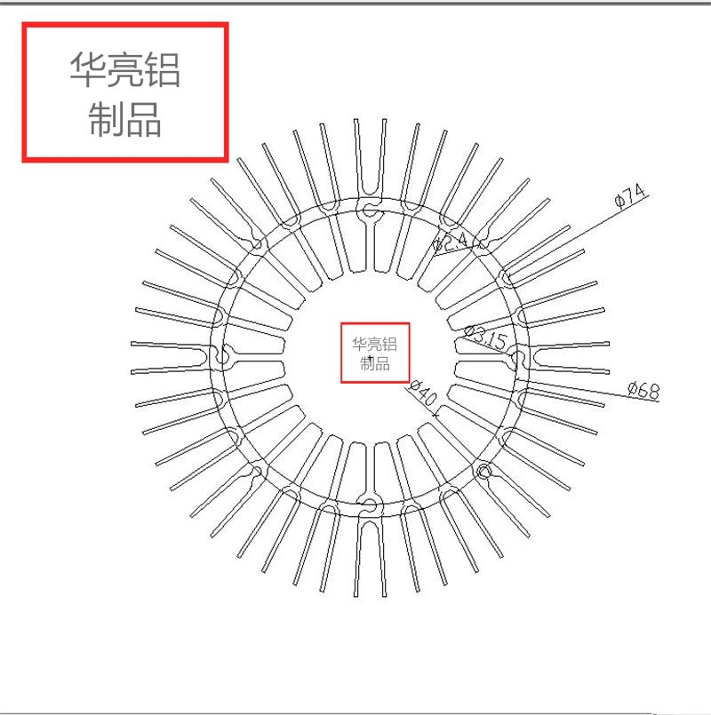 Diameter 110 Solid 40 LED radiator LED Heatsink LED Sunflower Solaver