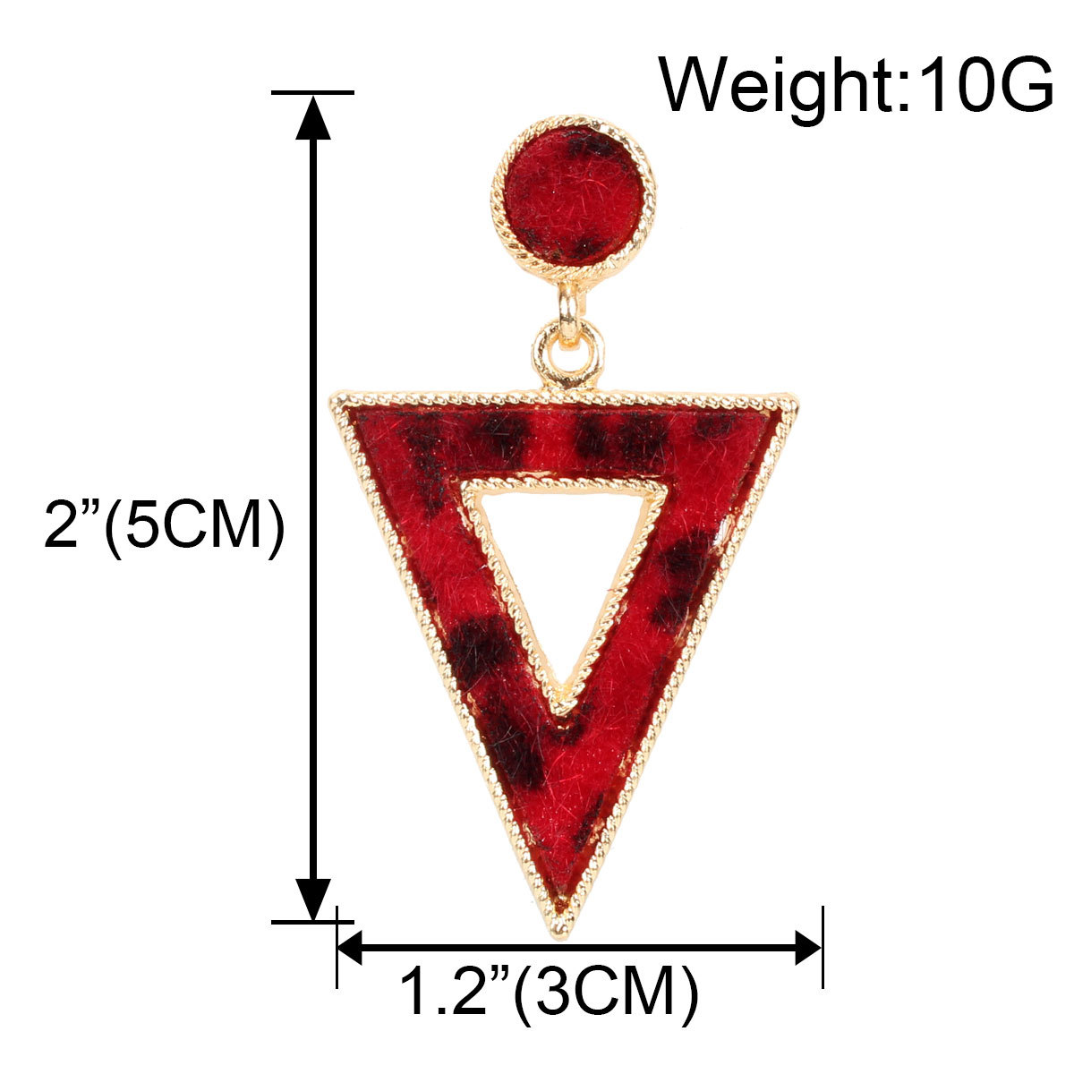 Europäische Und Amerikanische Einfache Umgekehrte Dreiecks Ohrringe Aus Leoparden Muster, Modische Ohrringe, Drop Earring F4070 display picture 1