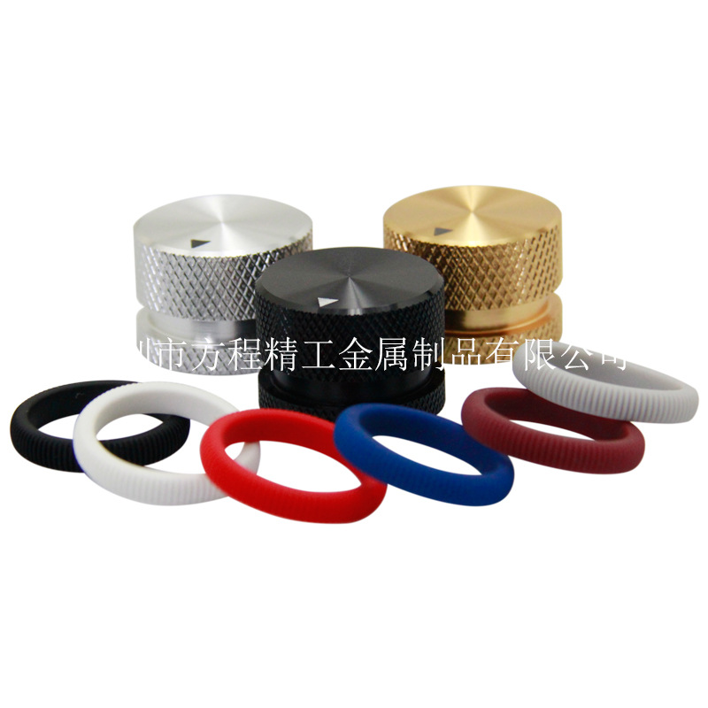 全铝实心滚花带槽旋钮直径25高度18内孔6仪器调节旋鈕Knob guitar