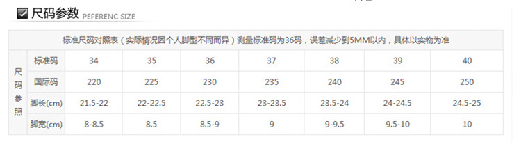 尺寸参考