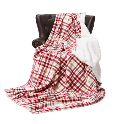 Lively印花羊羔绒毛毯 法兰绒 毯子双层保暖冬季午睡旅行便携用毯
