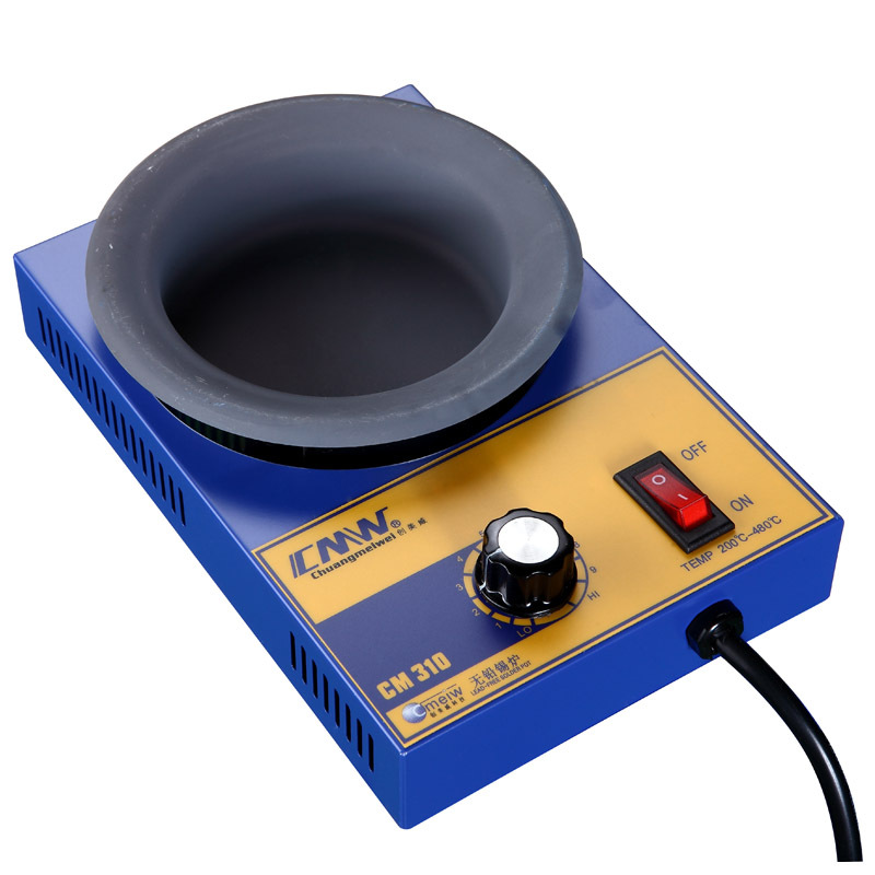 厂家直销创美威熔锡 CM-310圆形无铅锡炉 小型i手动浸锡机