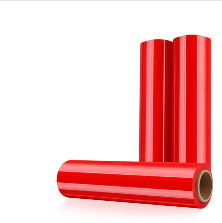 彩色拉伸膜红色打包膜蓝色缠绕膜黄色塑料膜50cmx3KG