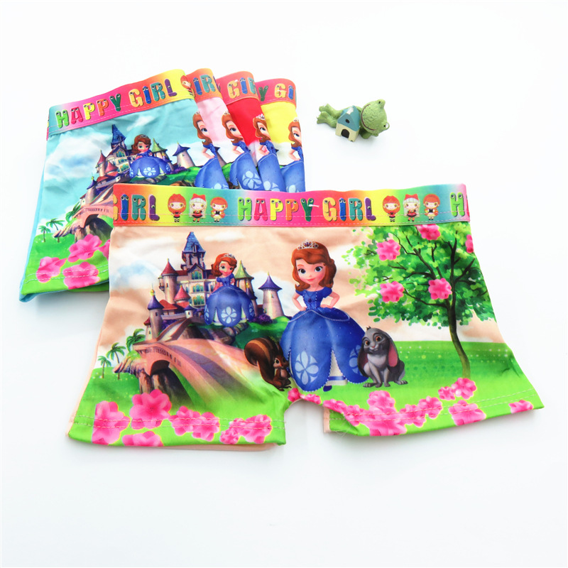 Manufactor Direct selling girl Underwear 3D Barbie printing children Underwear Flat angle . Cartoon Dan Qi