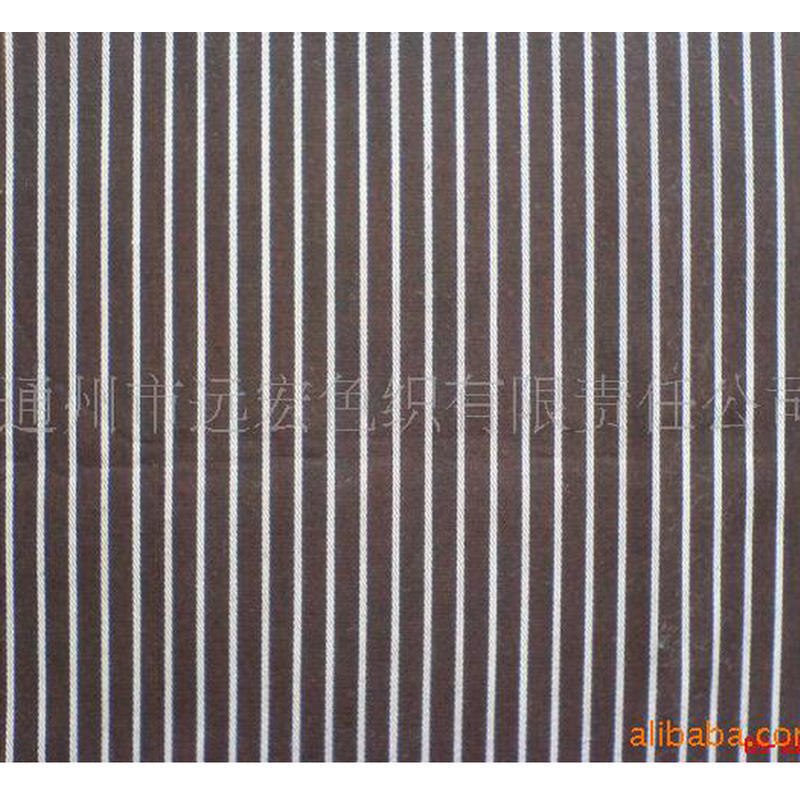 供应提花布 涤棉提花色织布 男士色织衬衫面料 府绸布料