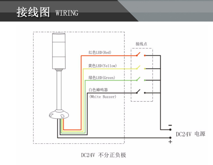 九家LED多层常亮警示灯 24V机床信号指示灯 厂家直销 量大从优