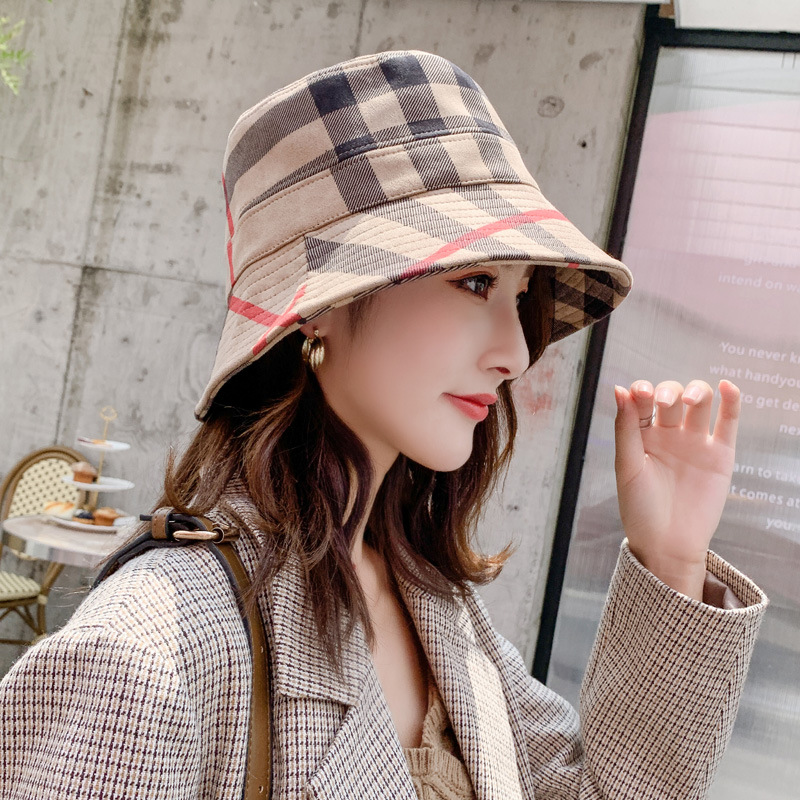 Autumn and winter new pattern Baba Fisherman hat Korean Edition Suede Bucket hats Harajuku Harbor Wind Versatile Hat Bucket hats